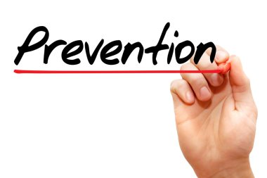 Hand writing Prevention, concept clipart