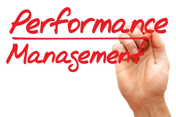 Hand schrijven Performance Management, businessconcept — Stockfoto