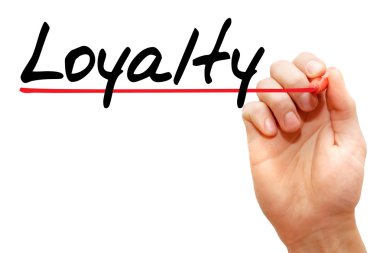 Sadakat, iş kavramı yazma el