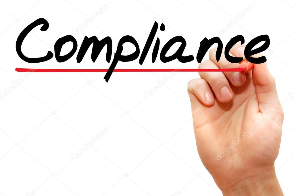 Hand writing Compliance, business concept