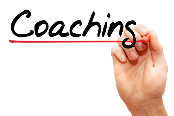 Escritura a mano Coaching, concepto de negocio —  Fotos de Stock