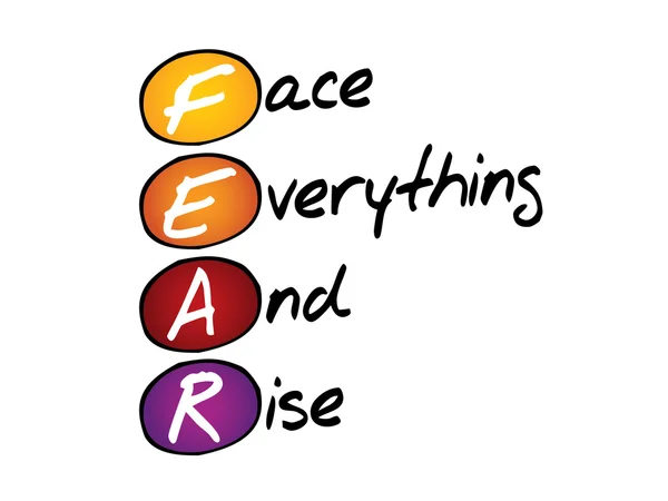 Face Everything And Rise (FEAR) — Stock Vector