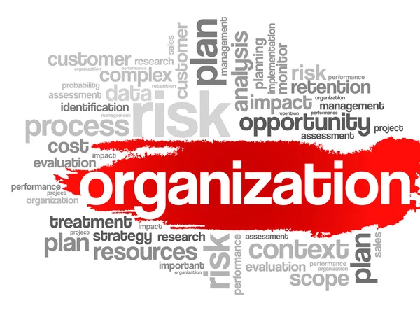 Organization word cloud — Stock Vector