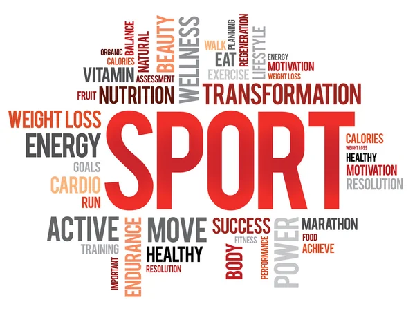 Sport word cloud — Stockvector