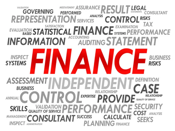 Financiën word cloud — Stockvector