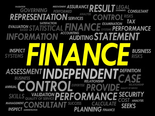 Financiën word cloud — Stockvector