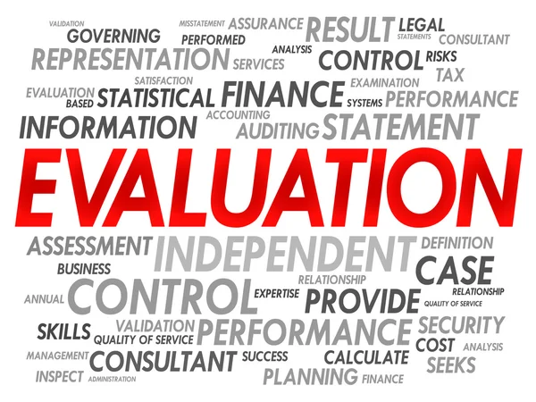 EVALUATION word cloud — Stock Vector