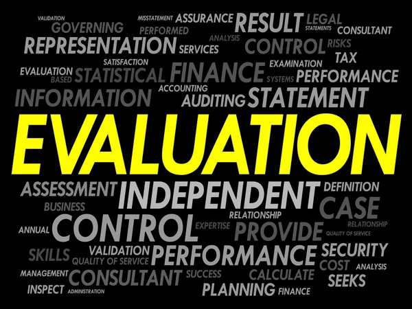 EVALUATION word cloud — Stock Vector