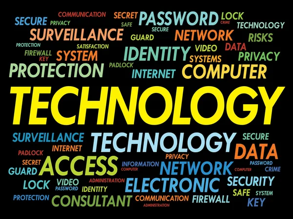 Technologie word cloud — Stockvector