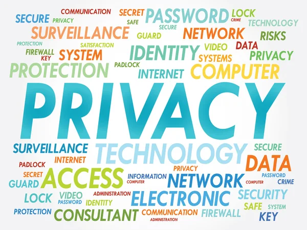 PRIVACY word cloud — Stock Vector