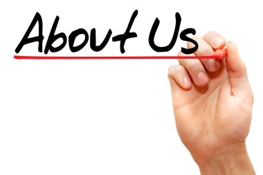 Hakkımızda, iş concep yazma el