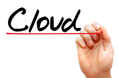 Bulut, iş concep yazma el