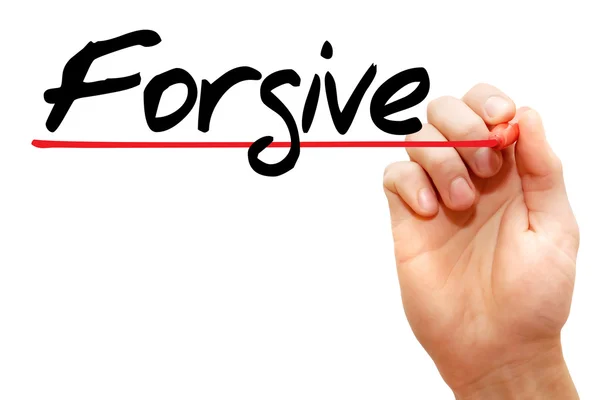 Hand writing Forgive, business concep — Stock Photo, Image