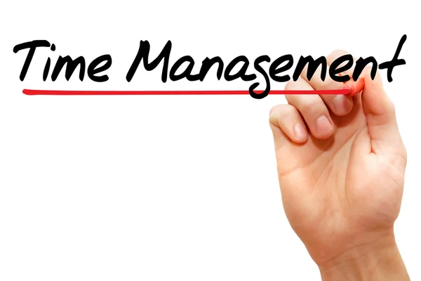 Hand schrijven Time Management, business concep — Stockfoto