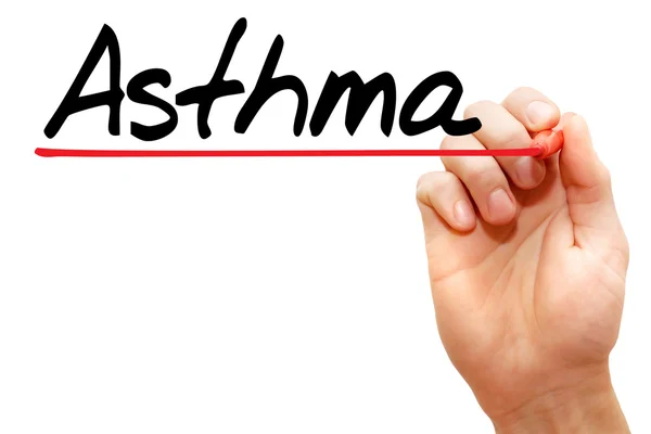 Hand writing Asthma, concep — Stock Photo, Image