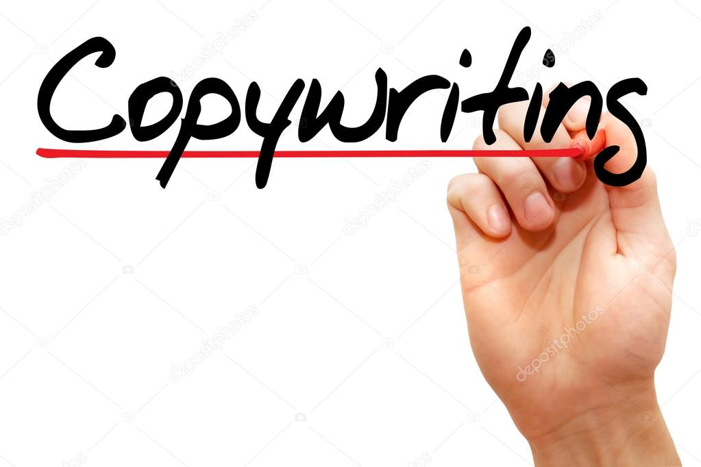 Hand writing Copywriting, business concep