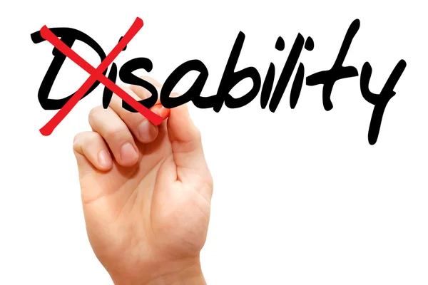 Инвалидность в способность — стоковое фото