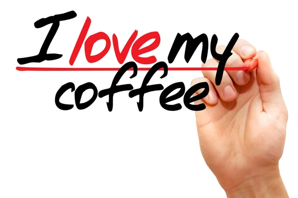 Amo il mio caffè — Foto Stock