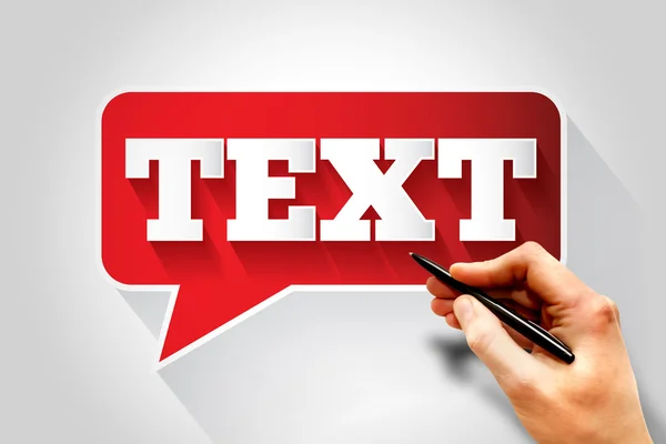 TEXT message — Stock Photo, Image