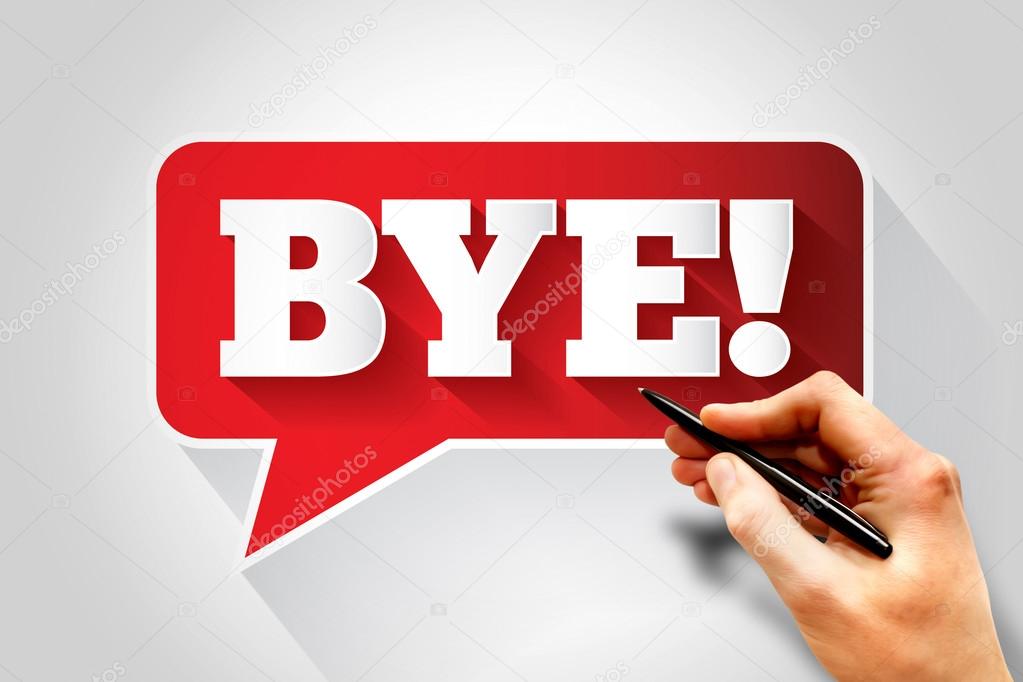 BYE text message