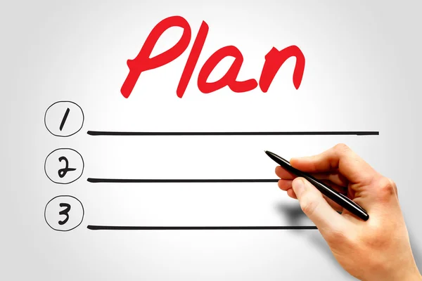 Plan blank list — Stock Photo, Image