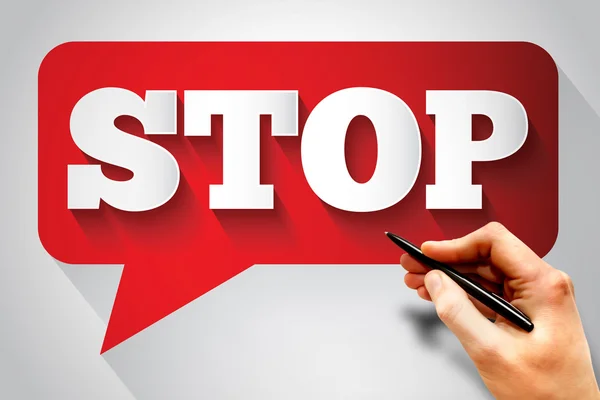 Stopp-meddelandet — Stockfoto