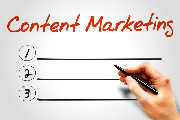 Content marketing — Stockfoto