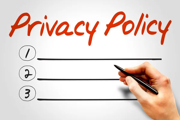 Informativa sulla privacy — Foto Stock