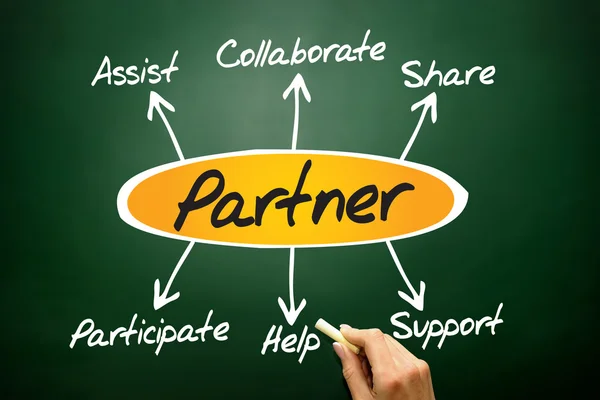 Diagrama de parceiros — Fotografia de Stock
