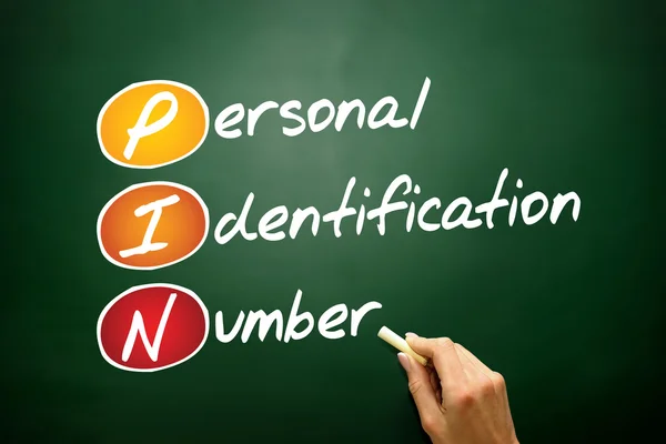 Persönliche Identifikationsnummer — Stockfoto