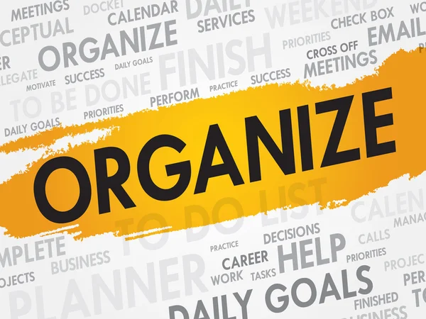 ORGANIZE — Stock Vector