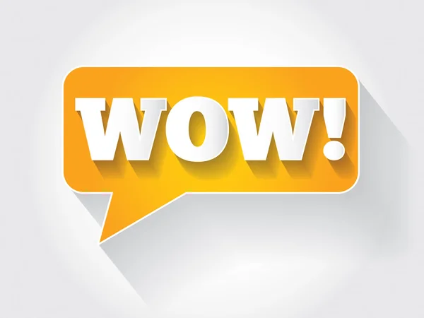 Wow üzenet — Stock Vector