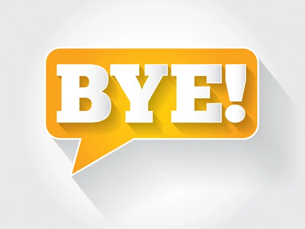 Bye SMS-bericht — Stockvector