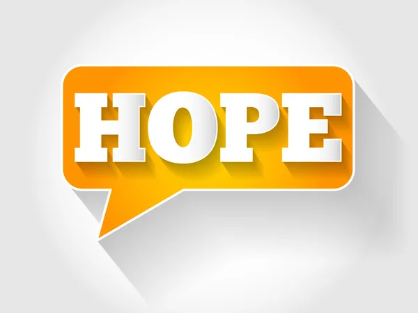 HOPE text message — Stock Vector