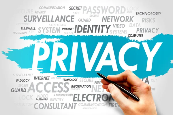 Sulla privacy — Foto Stock