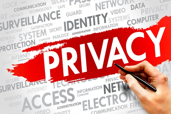 Sulla privacy — Foto Stock