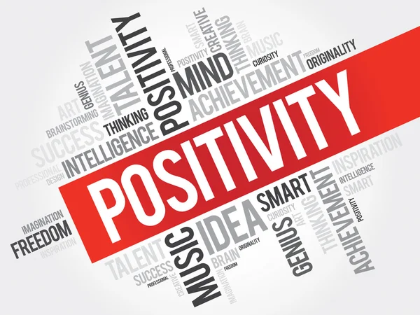 Positivity word cloud, business concept — Stock Photo, Image