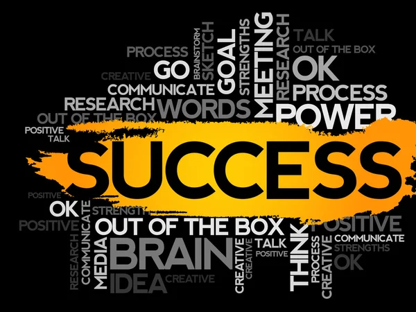 Succes. Word business collage — Stockfoto