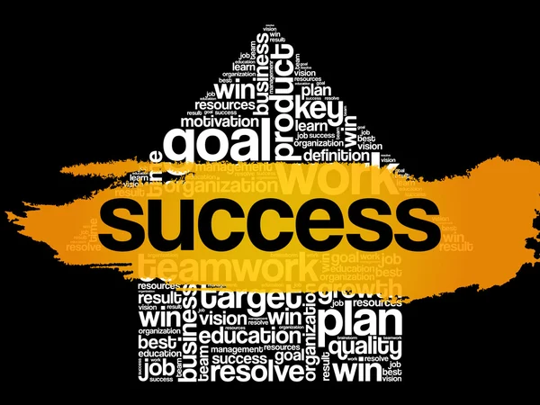Success Arrow Words Cloud — Stock Photo, Image