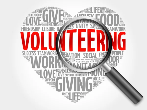 Volunteering word cloud — Stock Photo, Image
