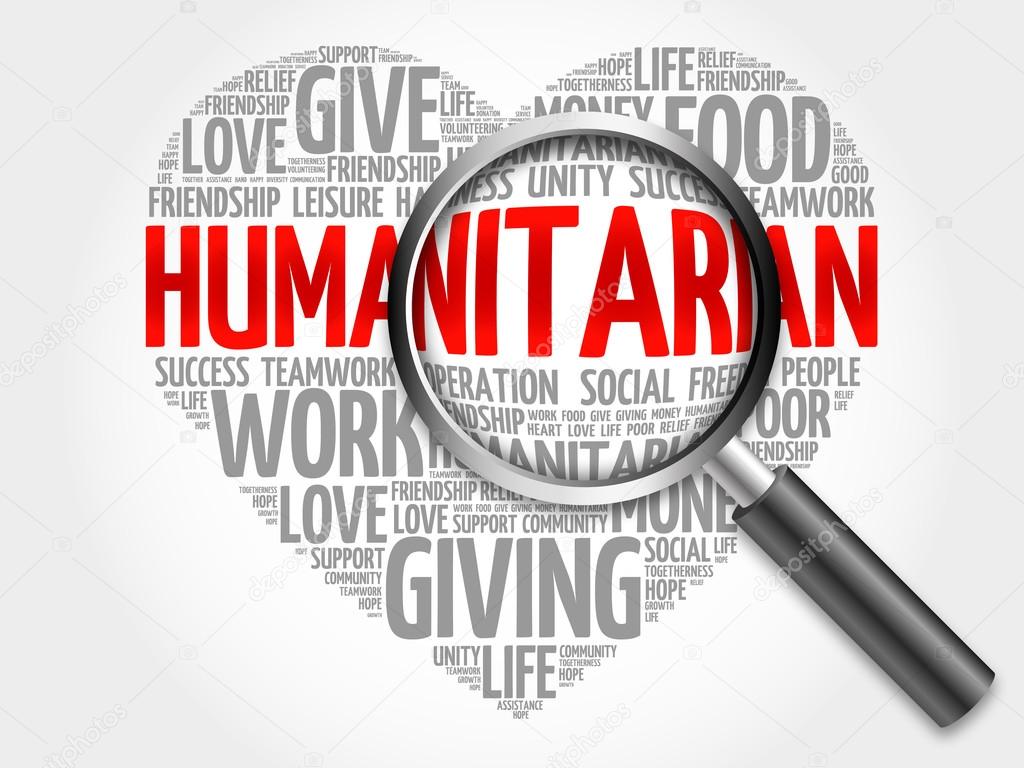 Humanitarian word cloud