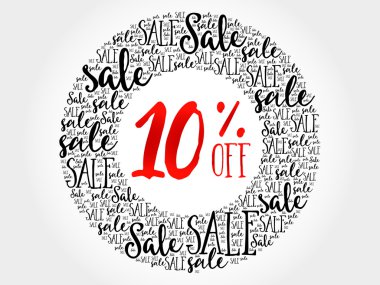 Daire kelime bulutu kapalı % 10