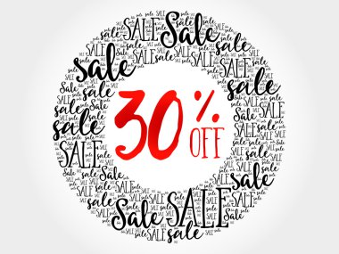 Daire kelime bulutu kapalı % 30