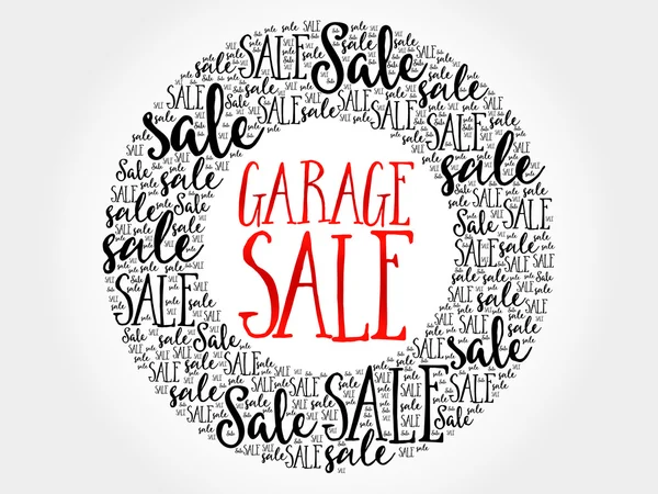 GARAGE SALE circle word cloud