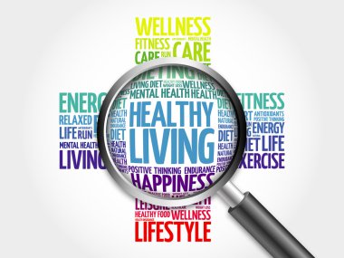 Sağlıklı yaşam kelime bulutu