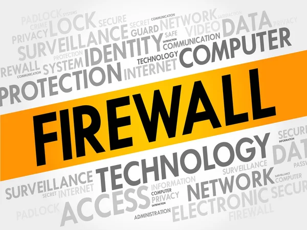 Firewall word cloud — стоковый вектор