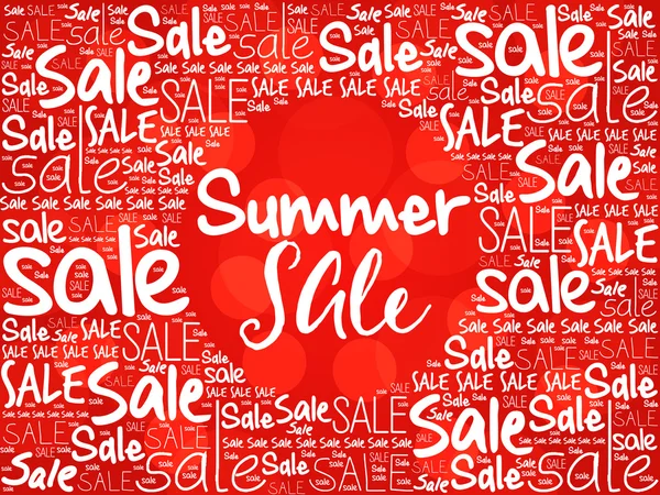 SUMMER SALE слово хмарний фон — стоковий вектор