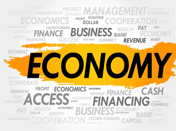 Economie word cloud — Stockvector