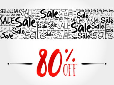 %80 off Satılık kelime bulutu arka plan