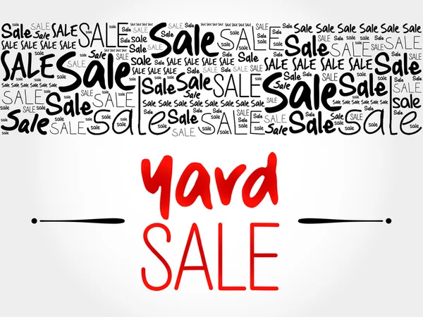 YARD SALE слово хмарний фон — стоковий вектор